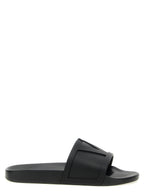 Valentino Garavani Black Plastic Slides Valentino Garavani