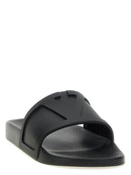Valentino Garavani Black Plastic Slides Valentino Garavani