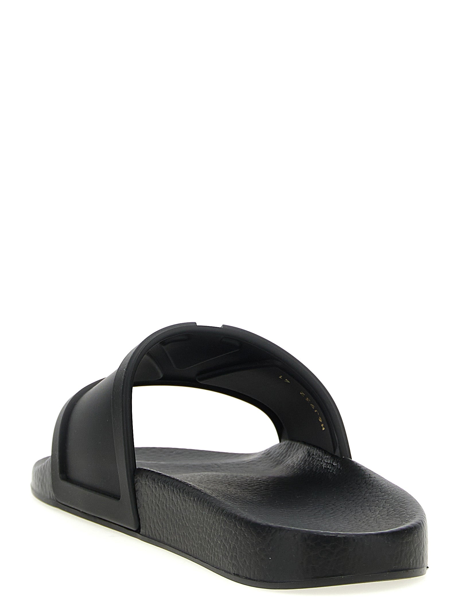 Valentino Garavani Black Plastic Slides Valentino Garavani