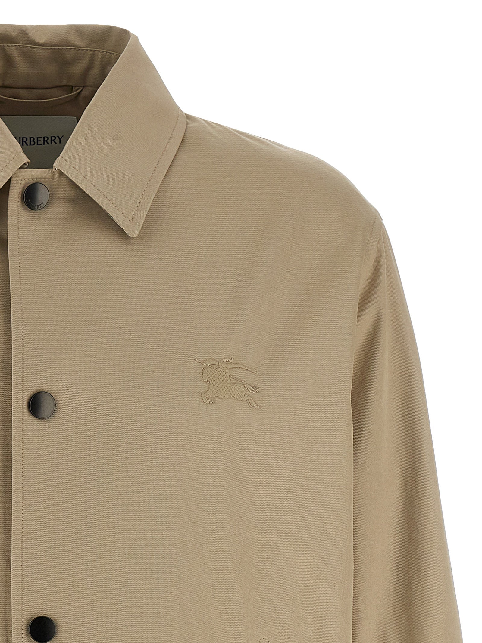 Burberry Beige Cotton Full-Length Jacket Burberry