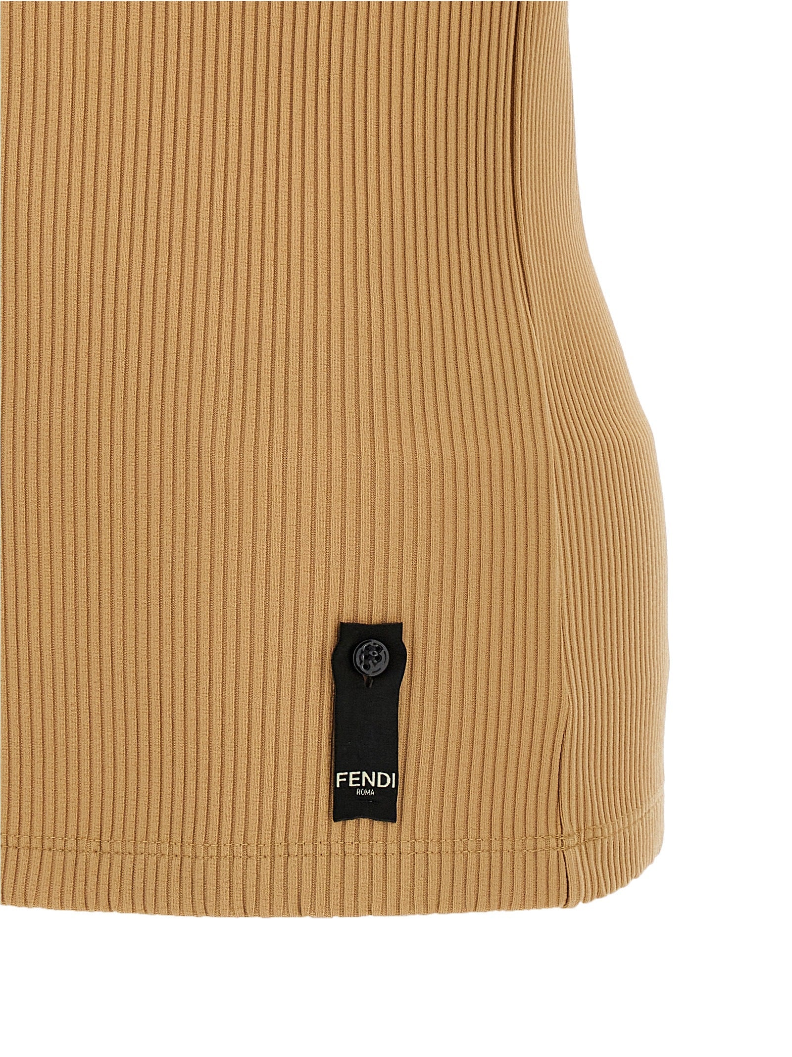 Fendi Beige Polyamide Tank Tops Fendi