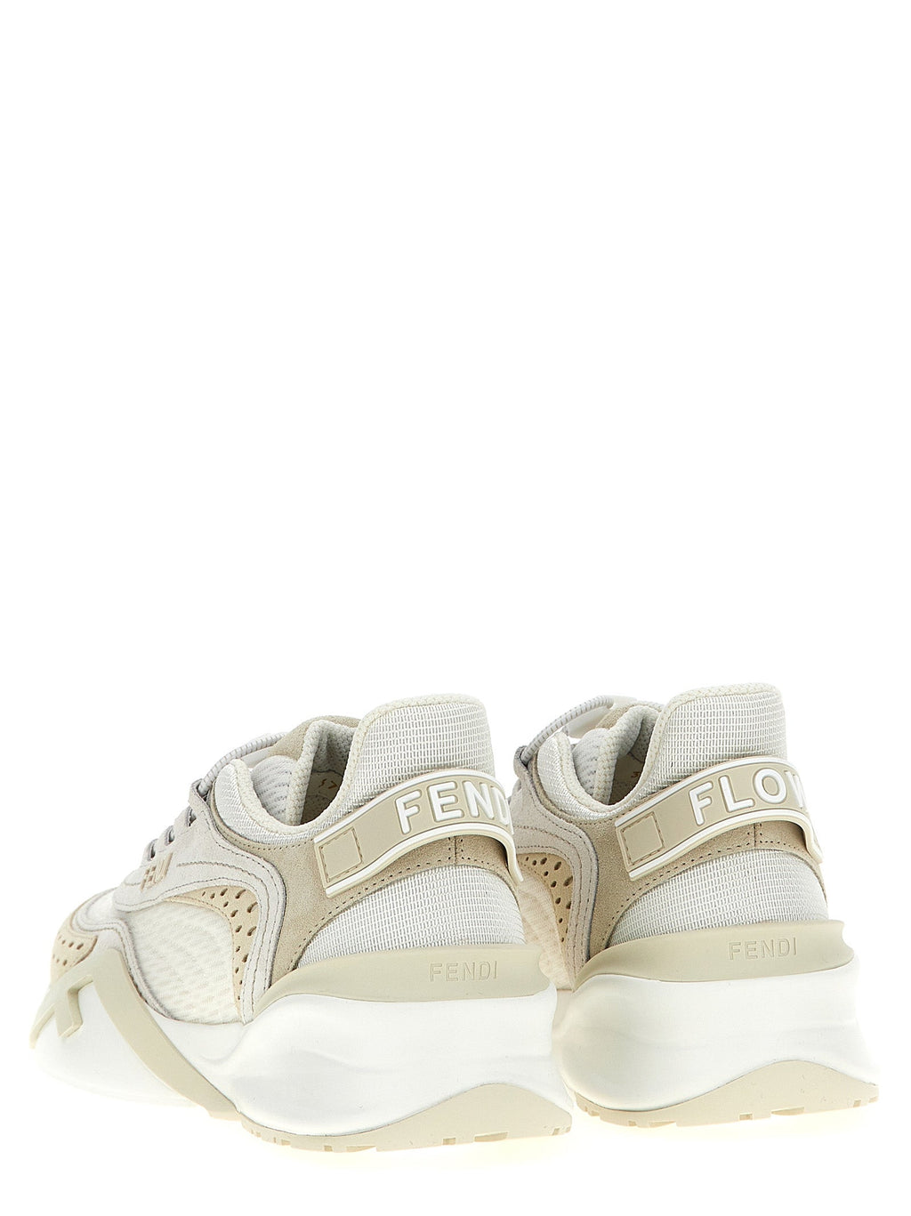 Fendi White Polyester Athletic Sneakers Fendi