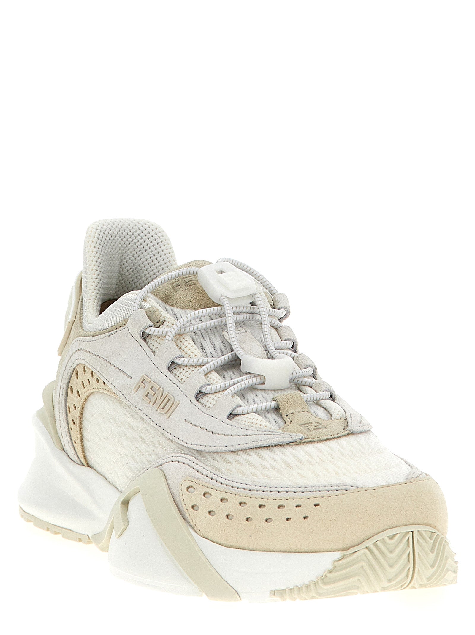 Fendi White Polyester Athletic Sneakers Fendi
