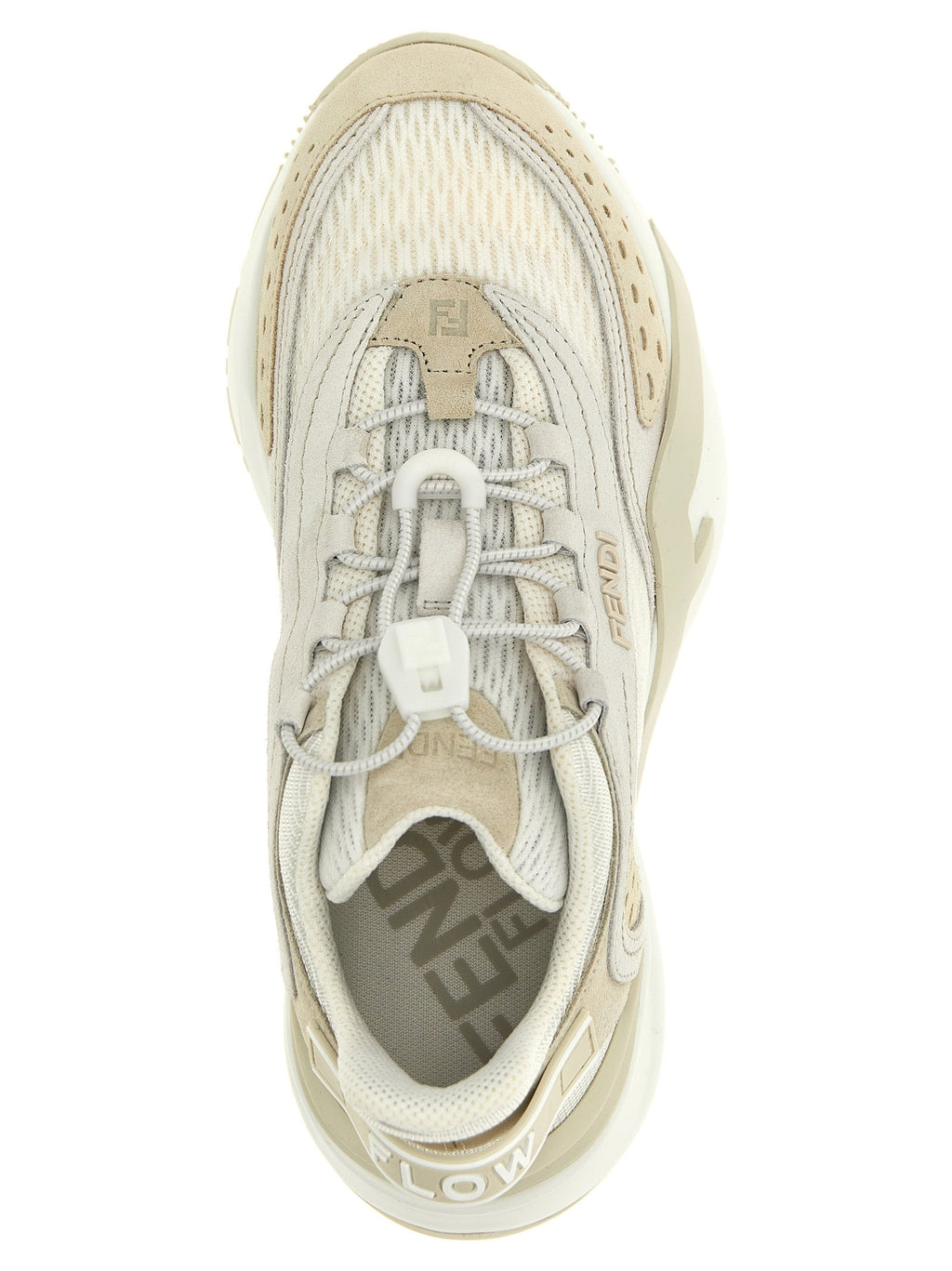 Fendi White Polyester Athletic Sneakers Fendi