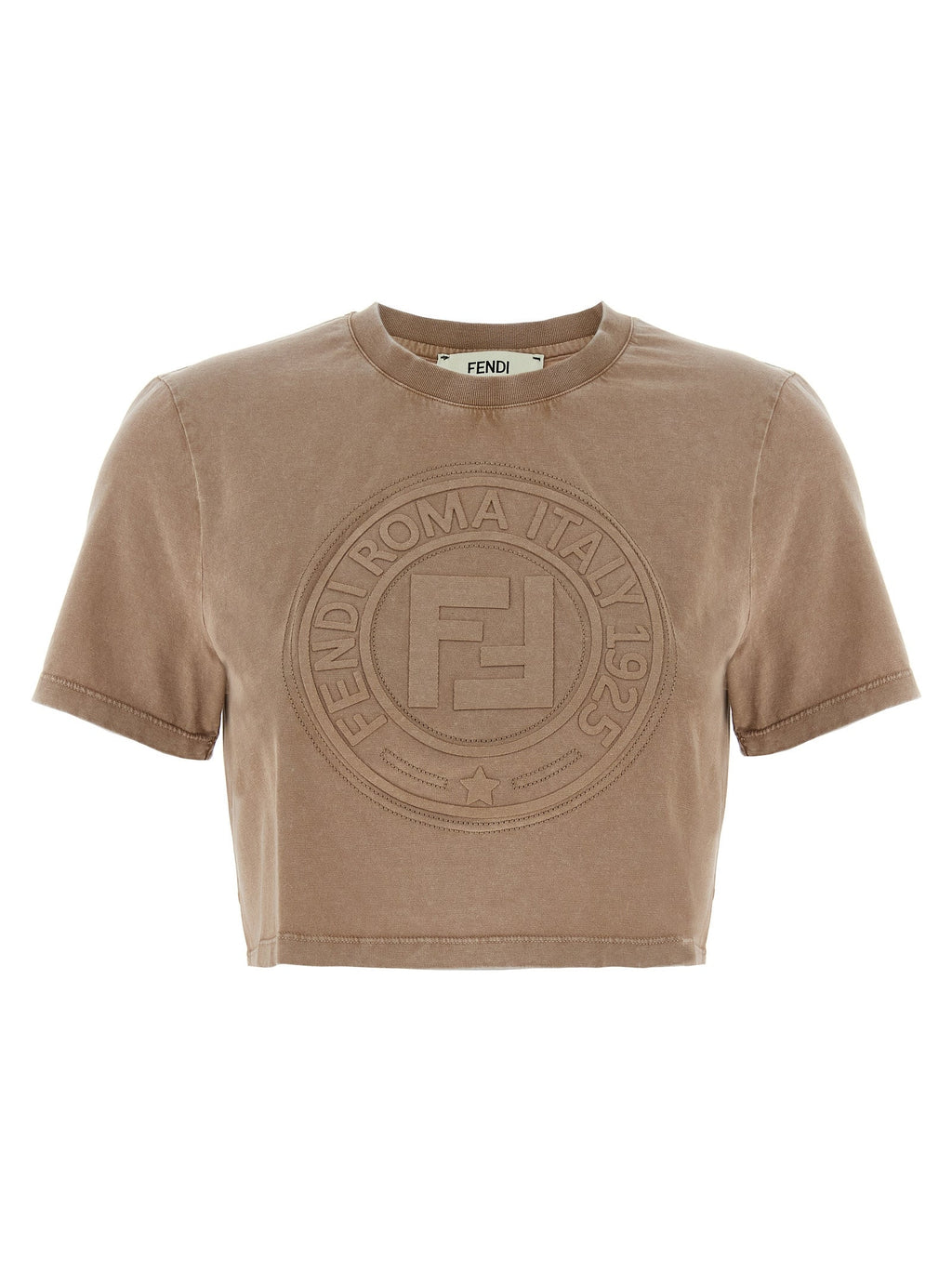 Fendi Brown Cotton T-Shirt Fendi
