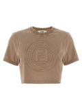 Fendi Brown Cotton T-Shirt Fendi