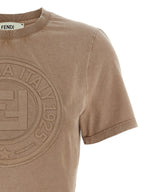 Fendi Brown Cotton T-Shirt Fendi