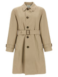 Burberry Beige Cotton Coat Burberry
