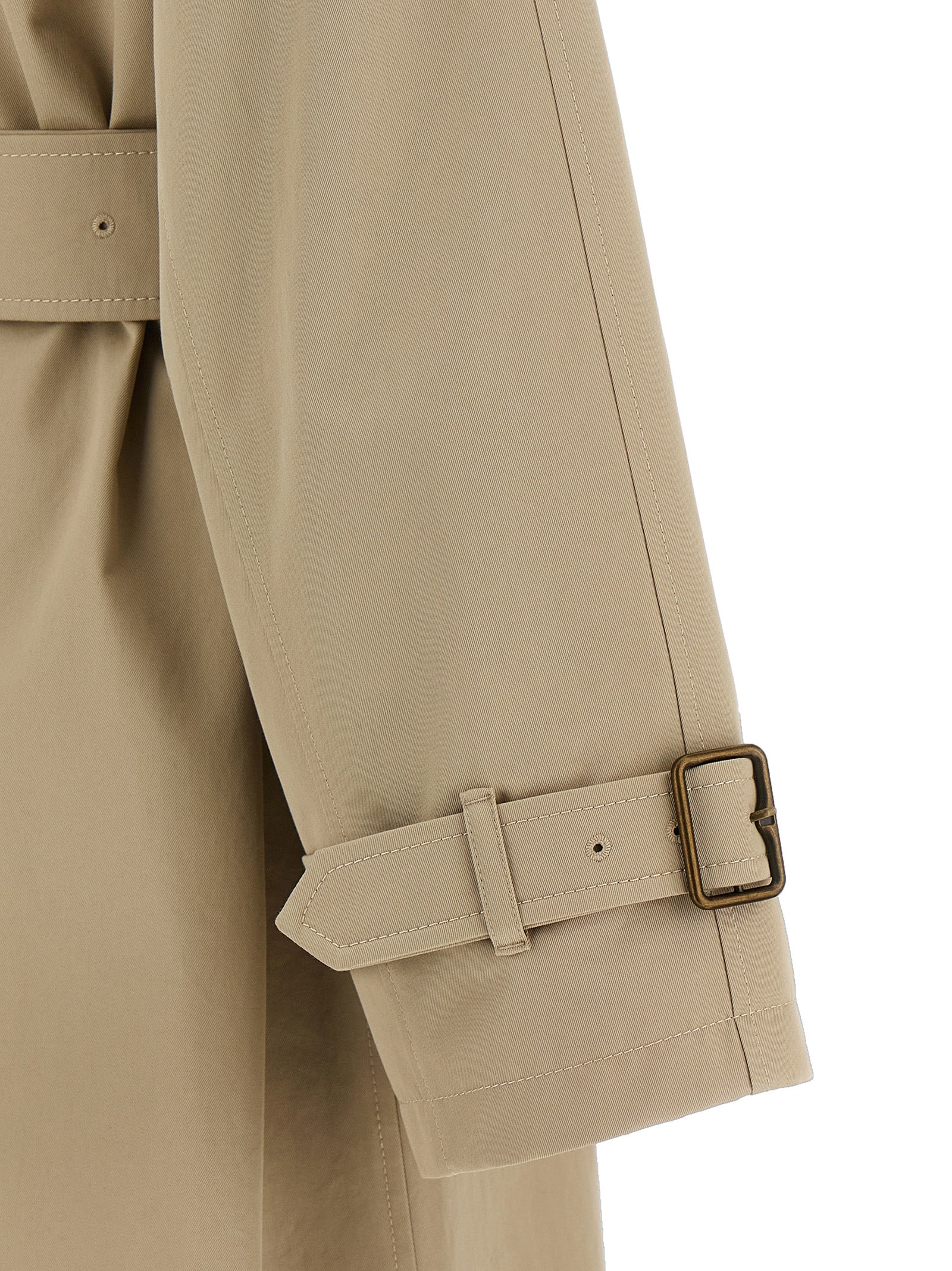 Burberry Beige Cotton Coat Burberry