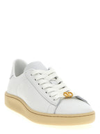 Valentino Garavani White Calfskin Low Top Sneakers Valentino Garavani