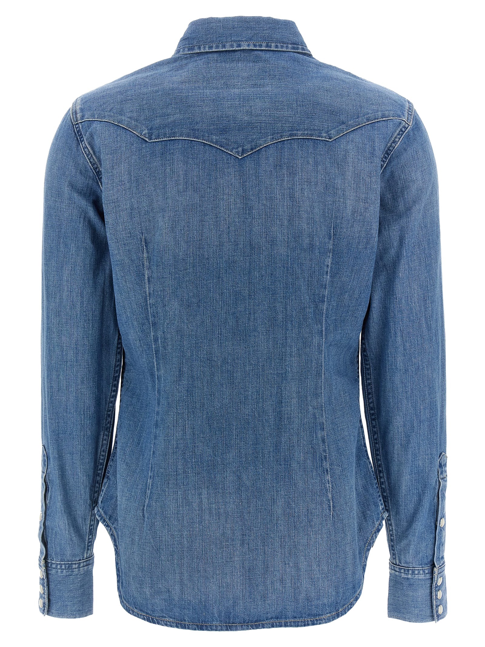 Polo Ralph Lauren Blue Cotton Blouse Polo Ralph Lauren