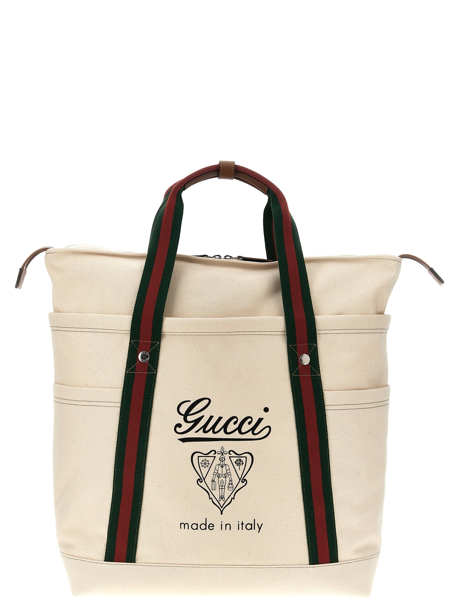 Gucci White Cotton Tote Bag Gucci