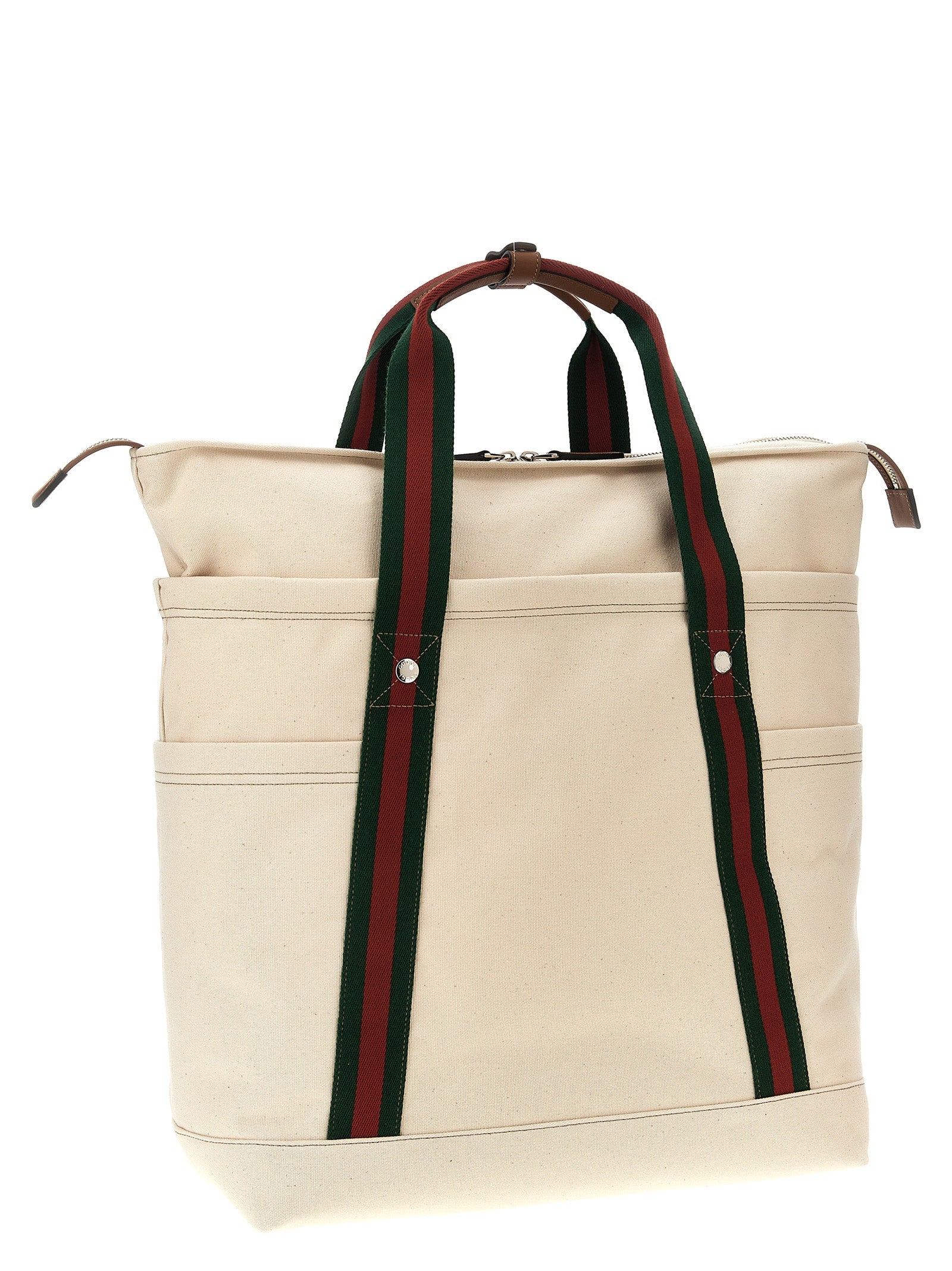 Gucci White Cotton Tote Bag Gucci