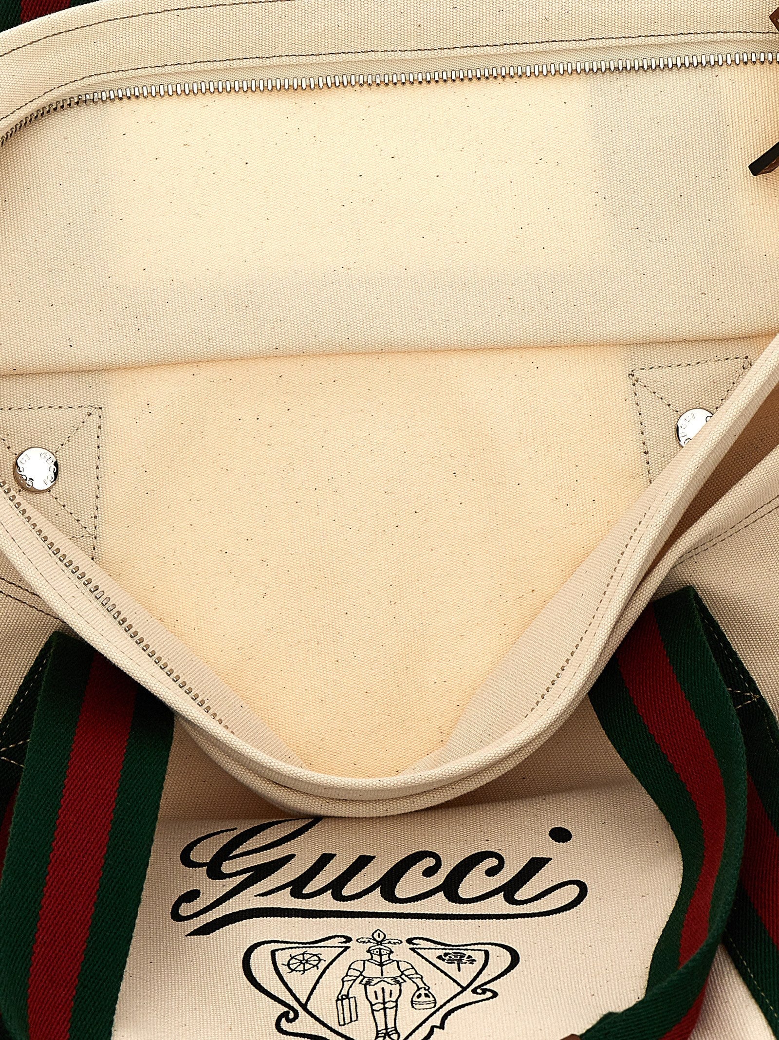 Gucci White Cotton Tote Bag Gucci