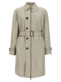 Burberry Gray Satin Coat Burberry