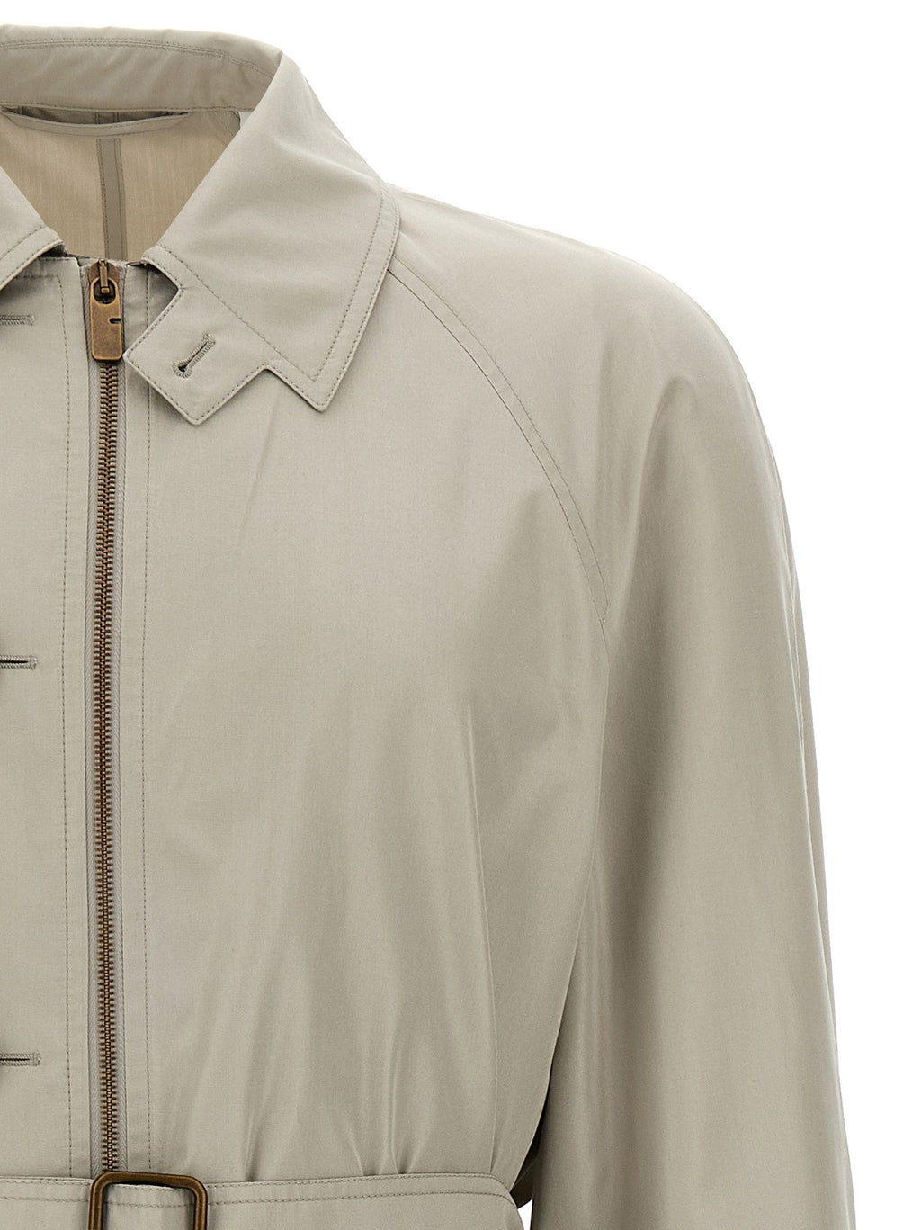 Burberry Gray Satin Coat Burberry