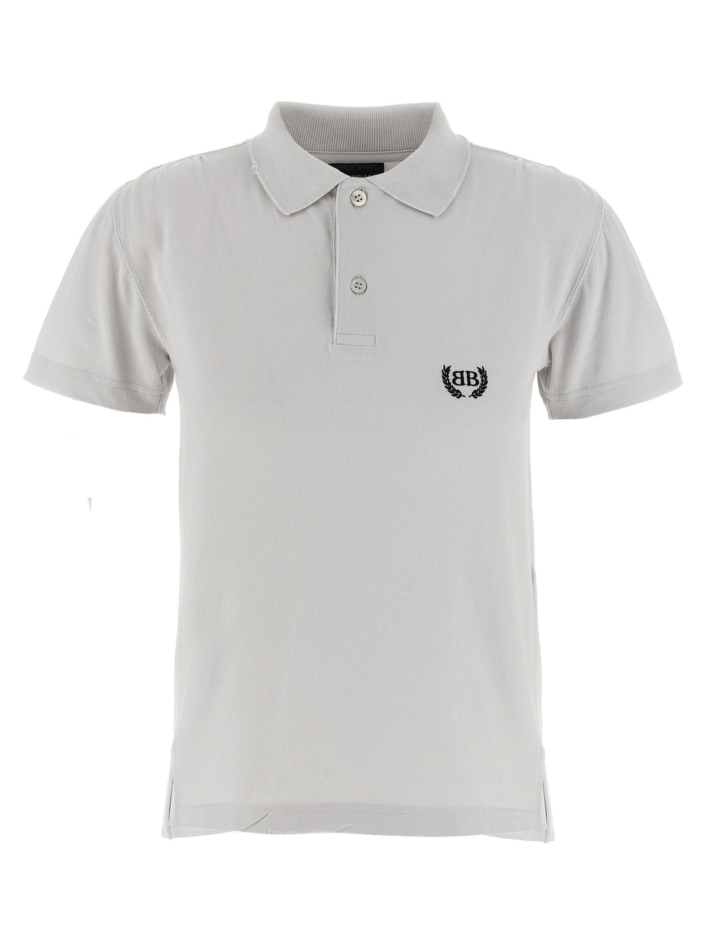 Balenciaga Gray Cotton Polo Shirt Balenciaga
