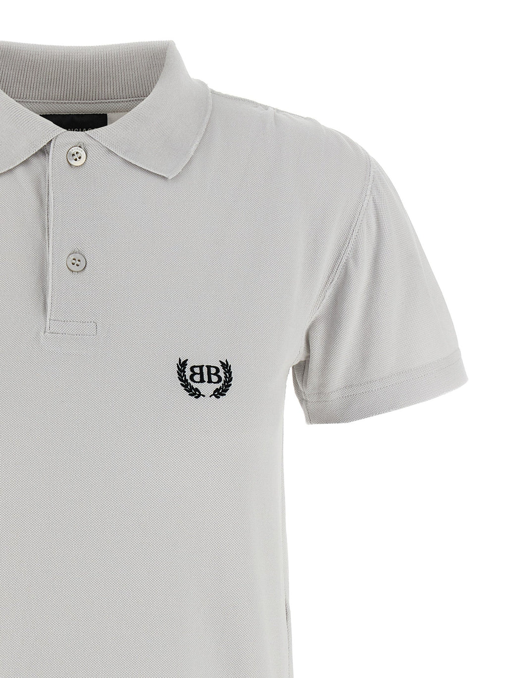 Balenciaga Gray Cotton Polo Shirt Balenciaga