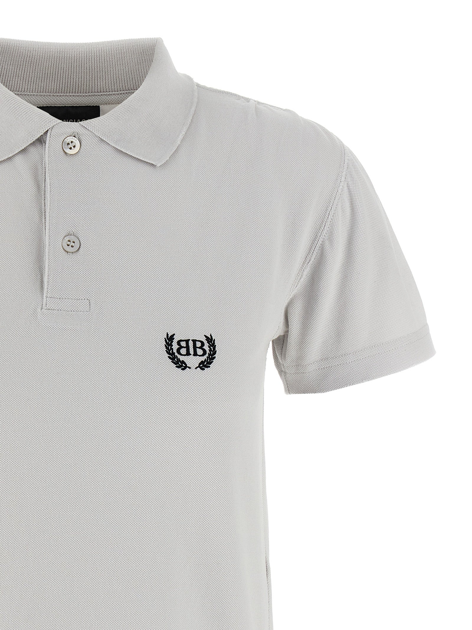 Balenciaga Gray Cotton Polo Shirt Balenciaga