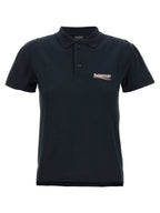 Balenciaga Blue Cotton Polo Shirt Balenciaga
