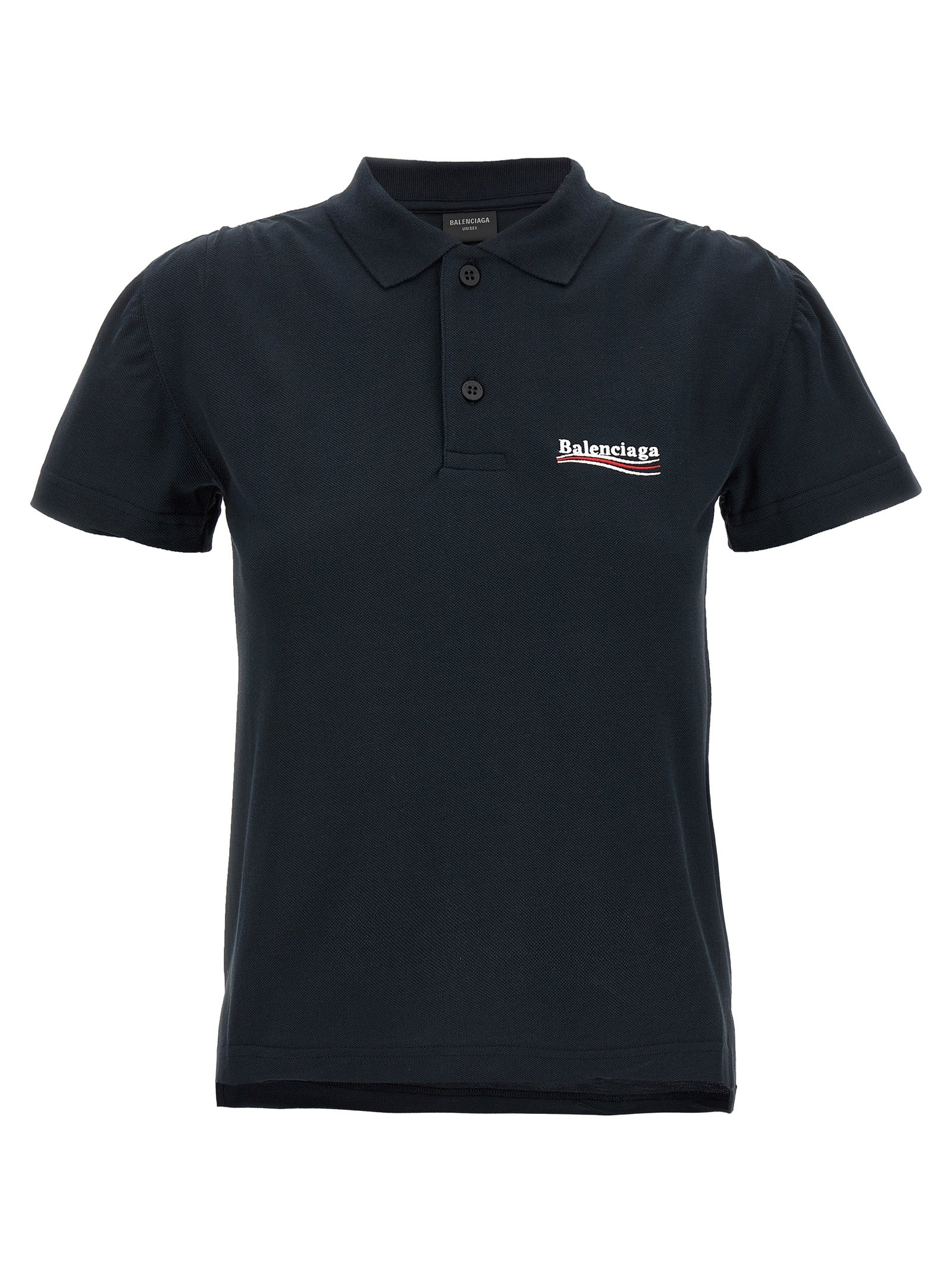 Balenciaga Blue Cotton Polo Shirt Balenciaga