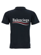 Balenciaga Blue Cotton Polo Shirt Balenciaga