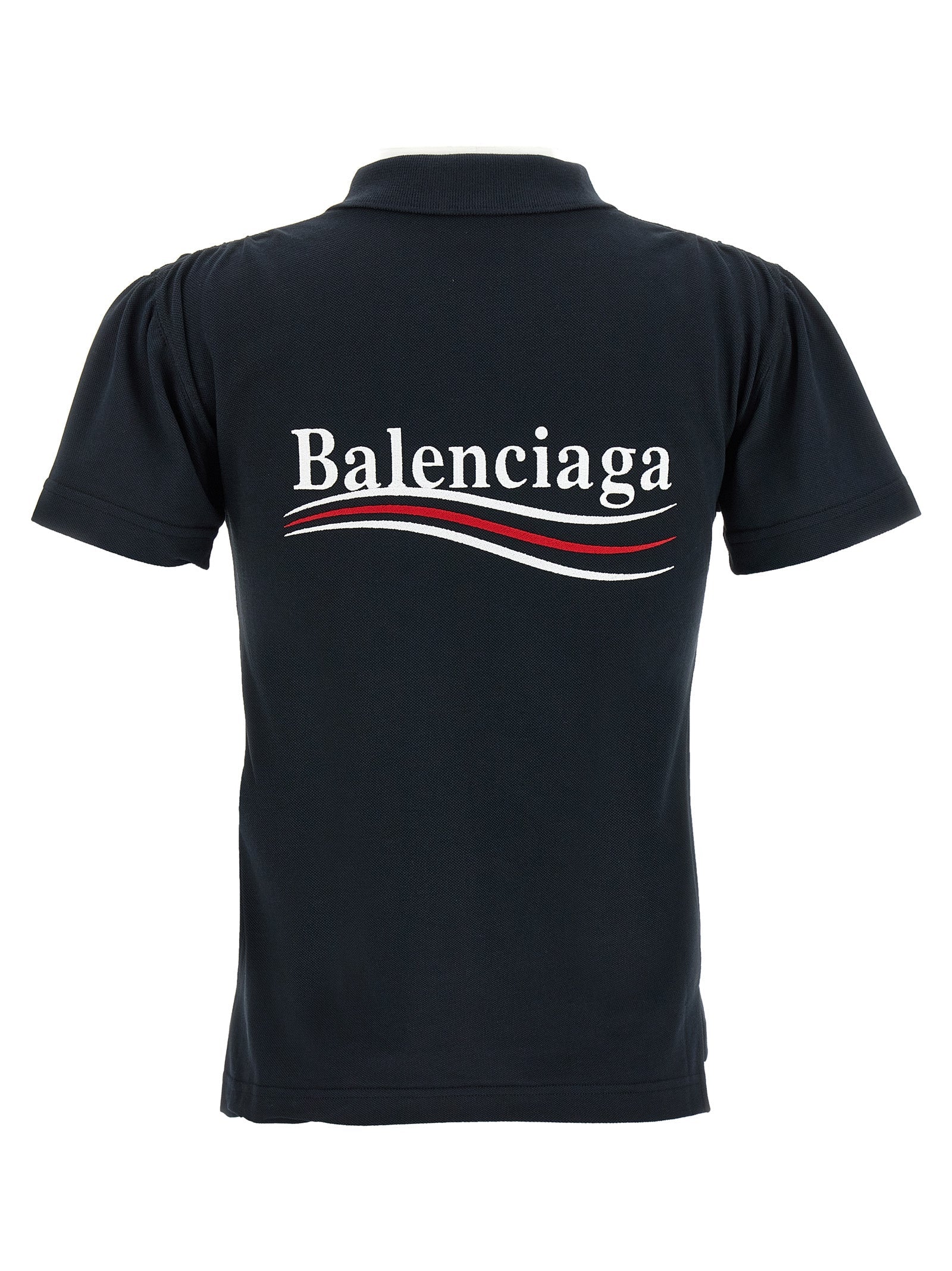 Balenciaga Blue Cotton Polo Shirt Balenciaga