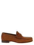 Valentino Garavani Brown Calfskin Slip-On Loafers Valentino Garavani
