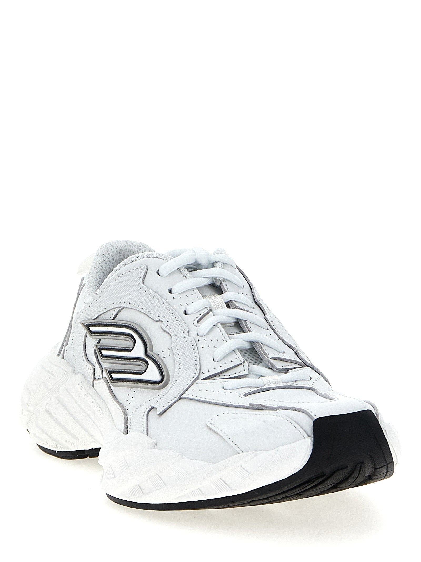 Balenciaga White Cowhide Athletic Sneakers Balenciaga