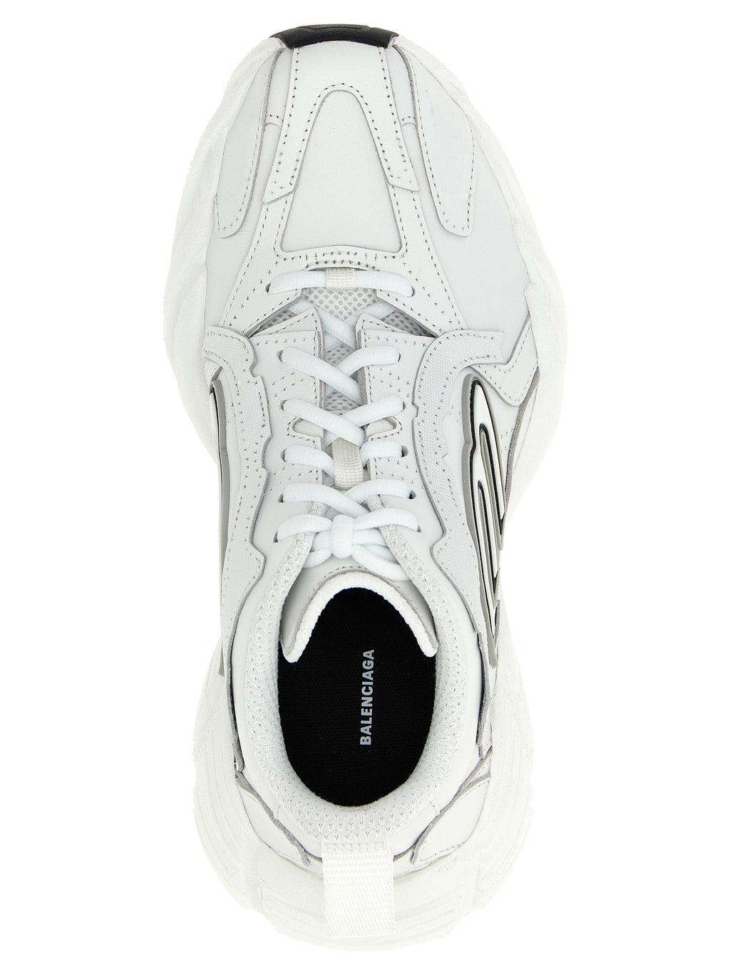 Balenciaga White Cowhide Athletic Sneakers Balenciaga