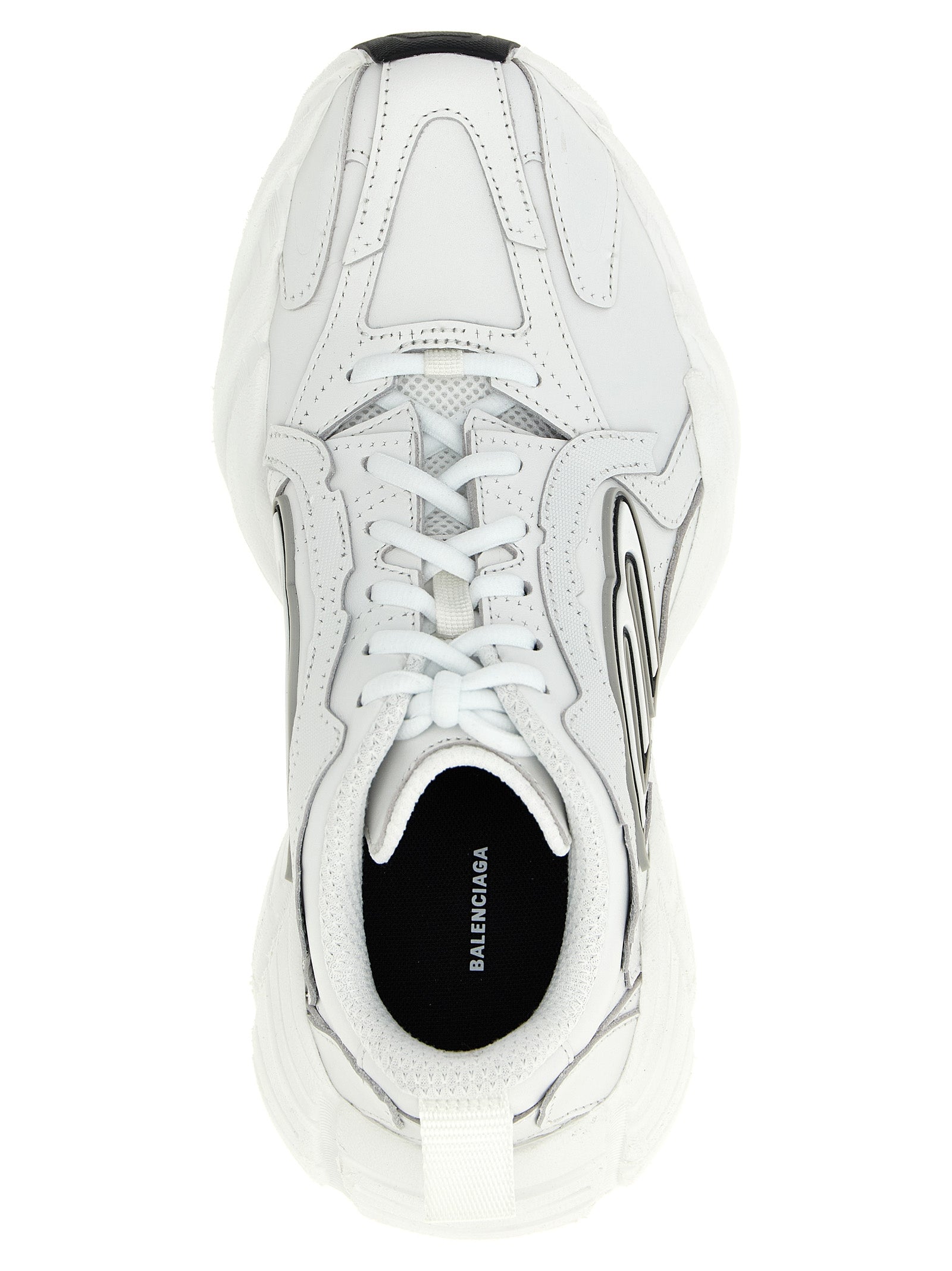 Balenciaga White Cowhide Athletic Sneakers Balenciaga