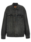 Balenciaga Gray Cotton Denim Jacket Balenciaga