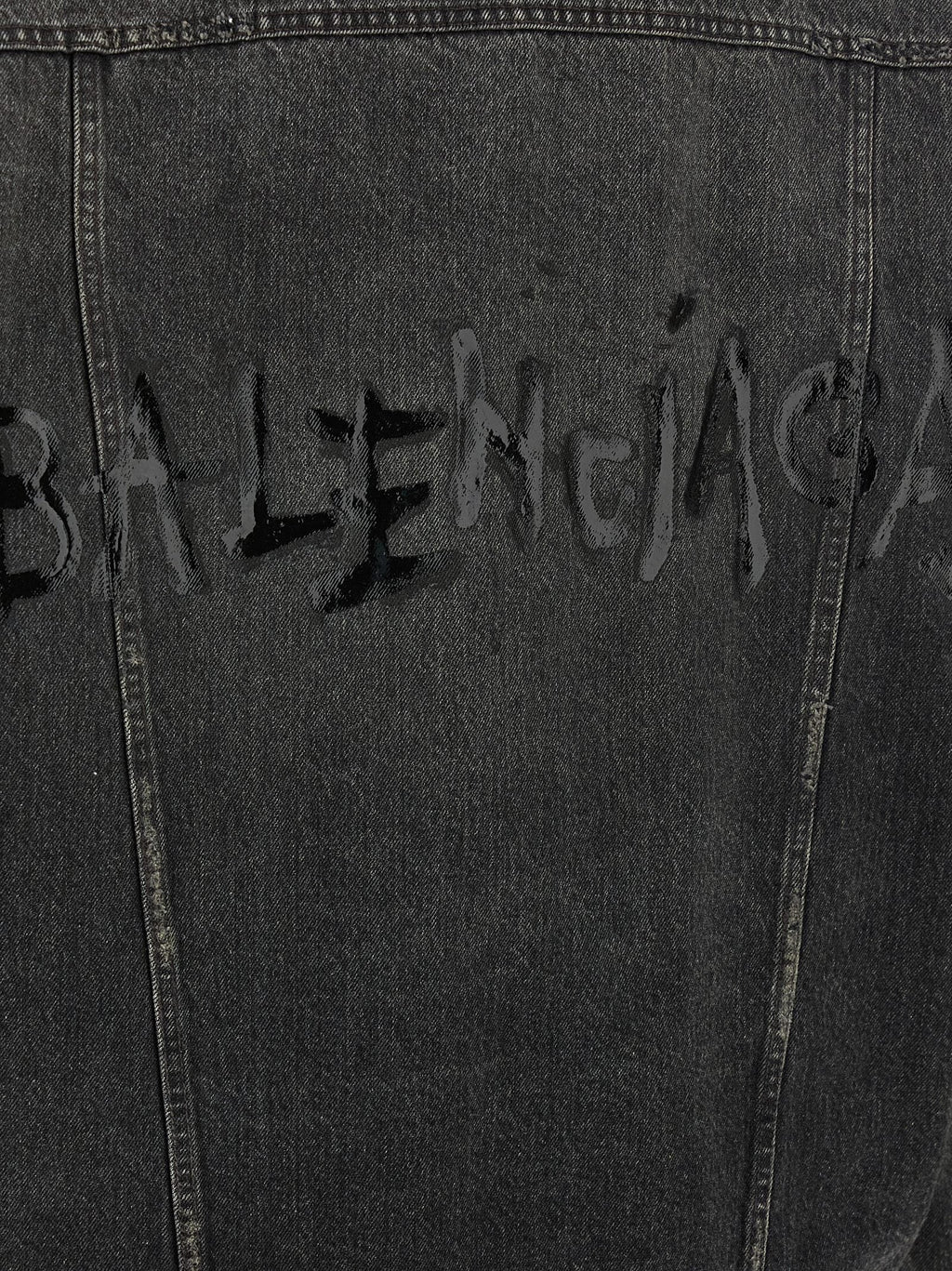 Balenciaga Gray Cotton Denim Jacket Balenciaga