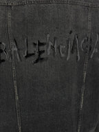 Balenciaga Gray Cotton Denim Jacket Balenciaga
