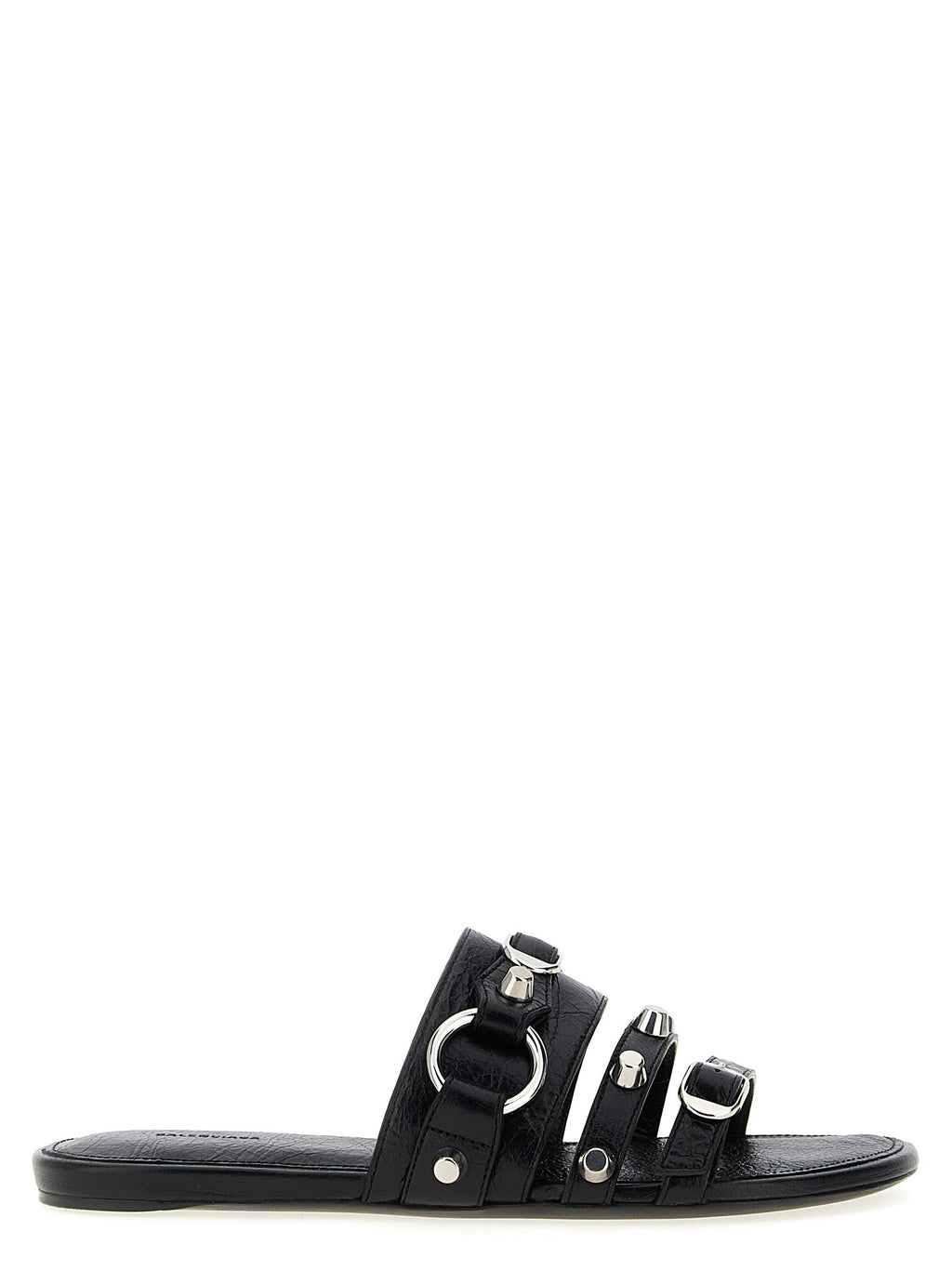 Balenciaga Black Lamb Leather Slides Balenciaga