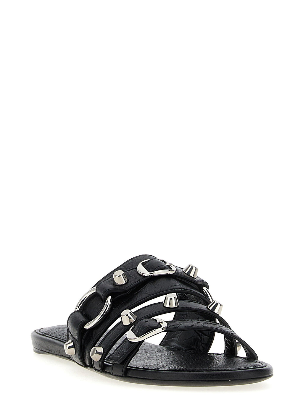 Balenciaga Black Lamb Leather Slides Balenciaga