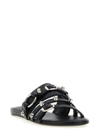 Balenciaga Black Lamb Leather Slides Balenciaga
