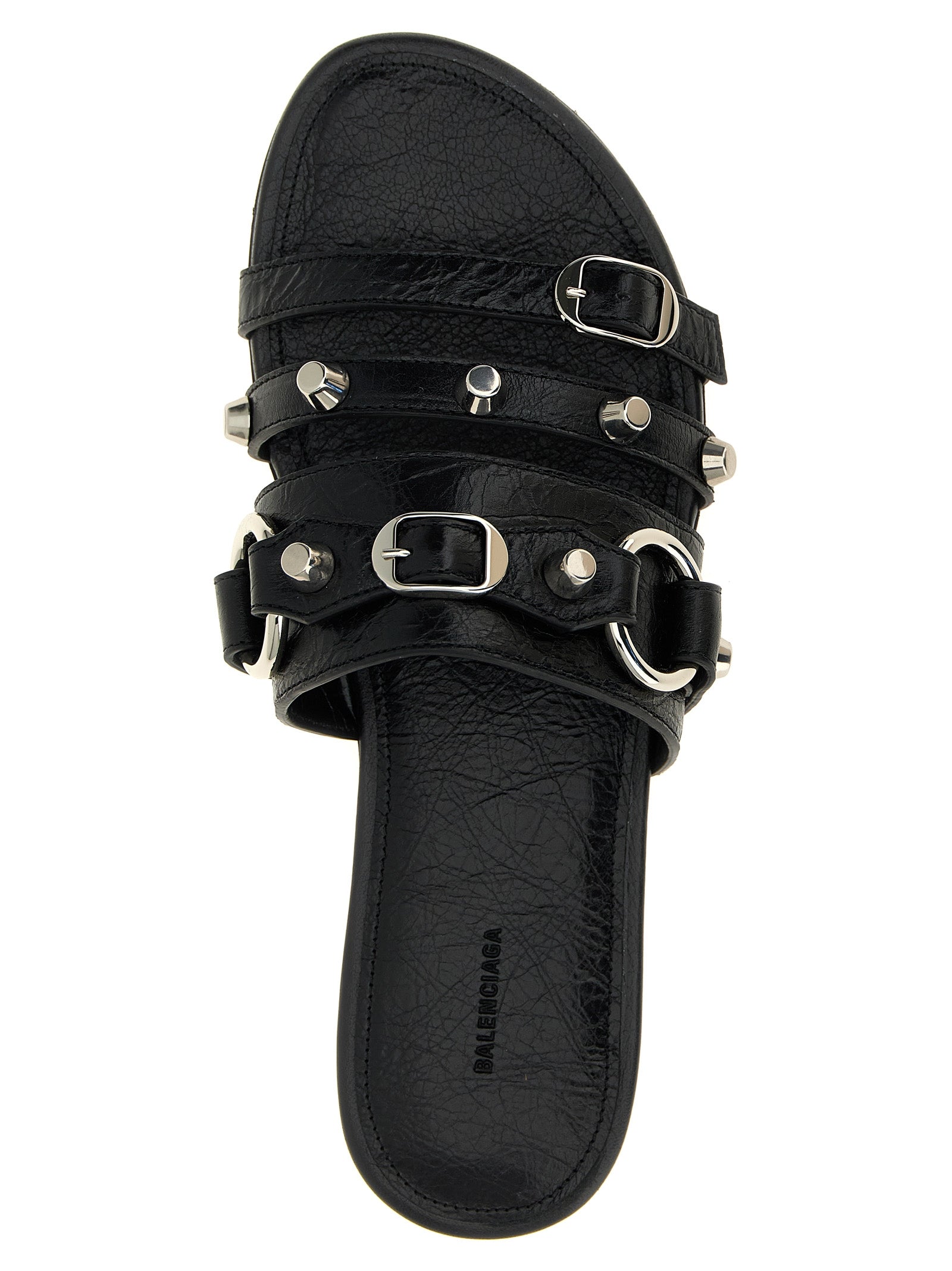 Balenciaga Black Lamb Leather Slides Balenciaga