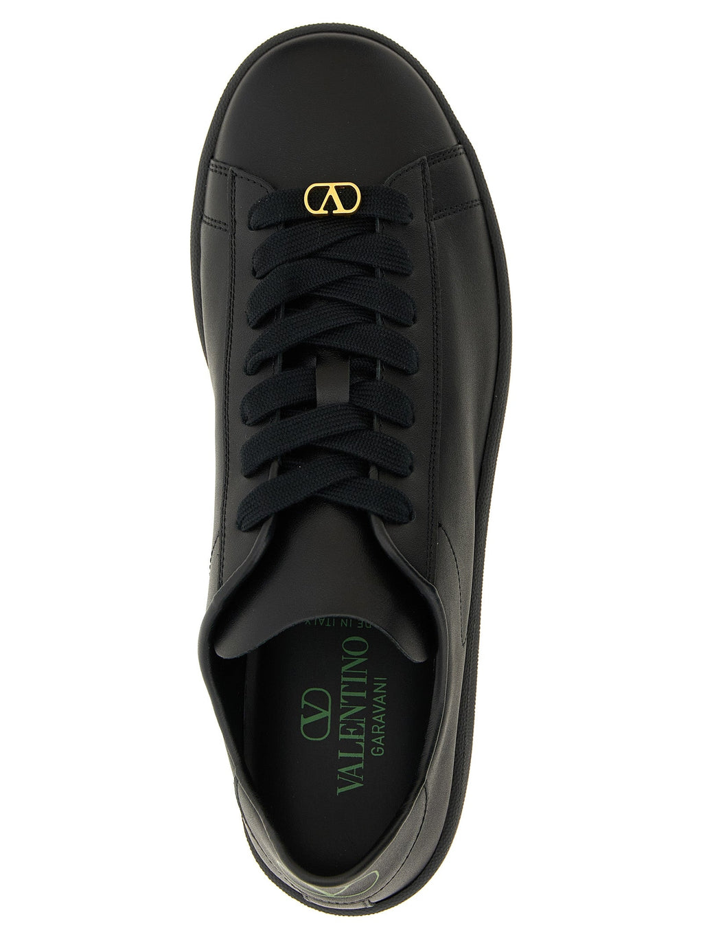 Valentino Garavani Black Calfskin Low Top Sneakers Valentino Garavani