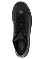 Valentino Garavani Black Calfskin Low Top Sneakers Valentino Garavani