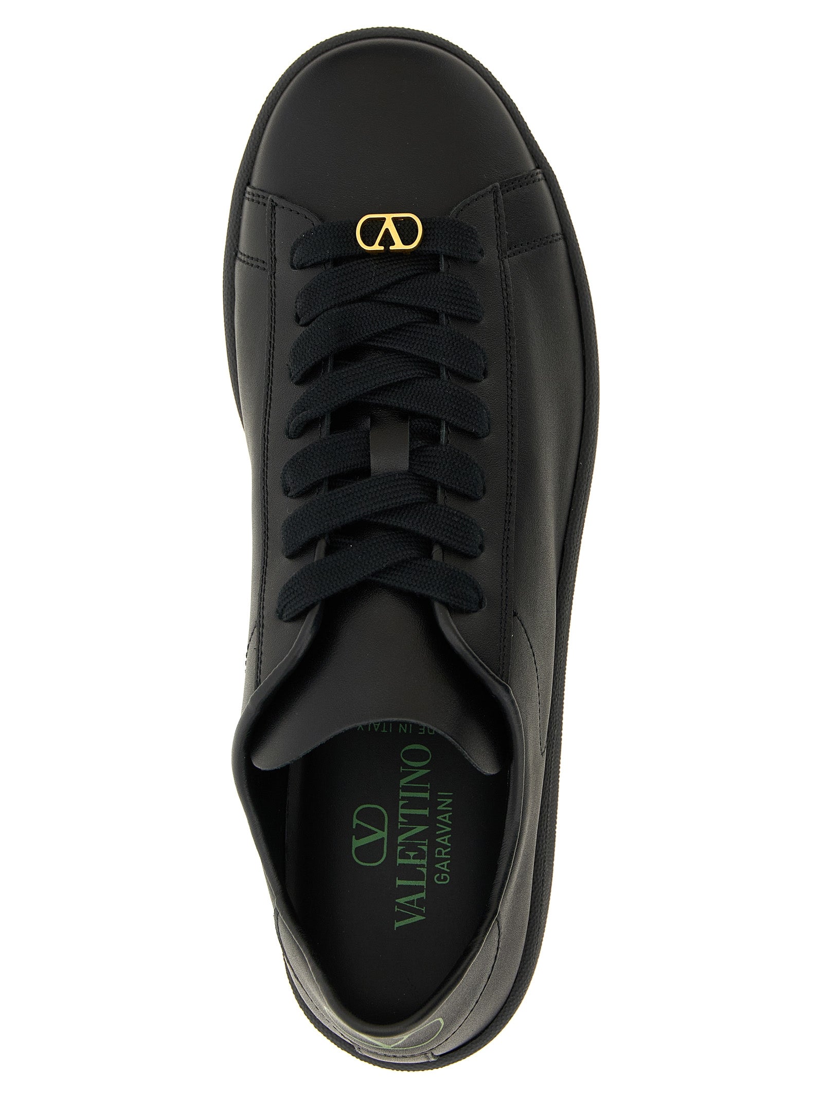 Valentino Garavani Black Calfskin Low Top Sneakers Valentino Garavani