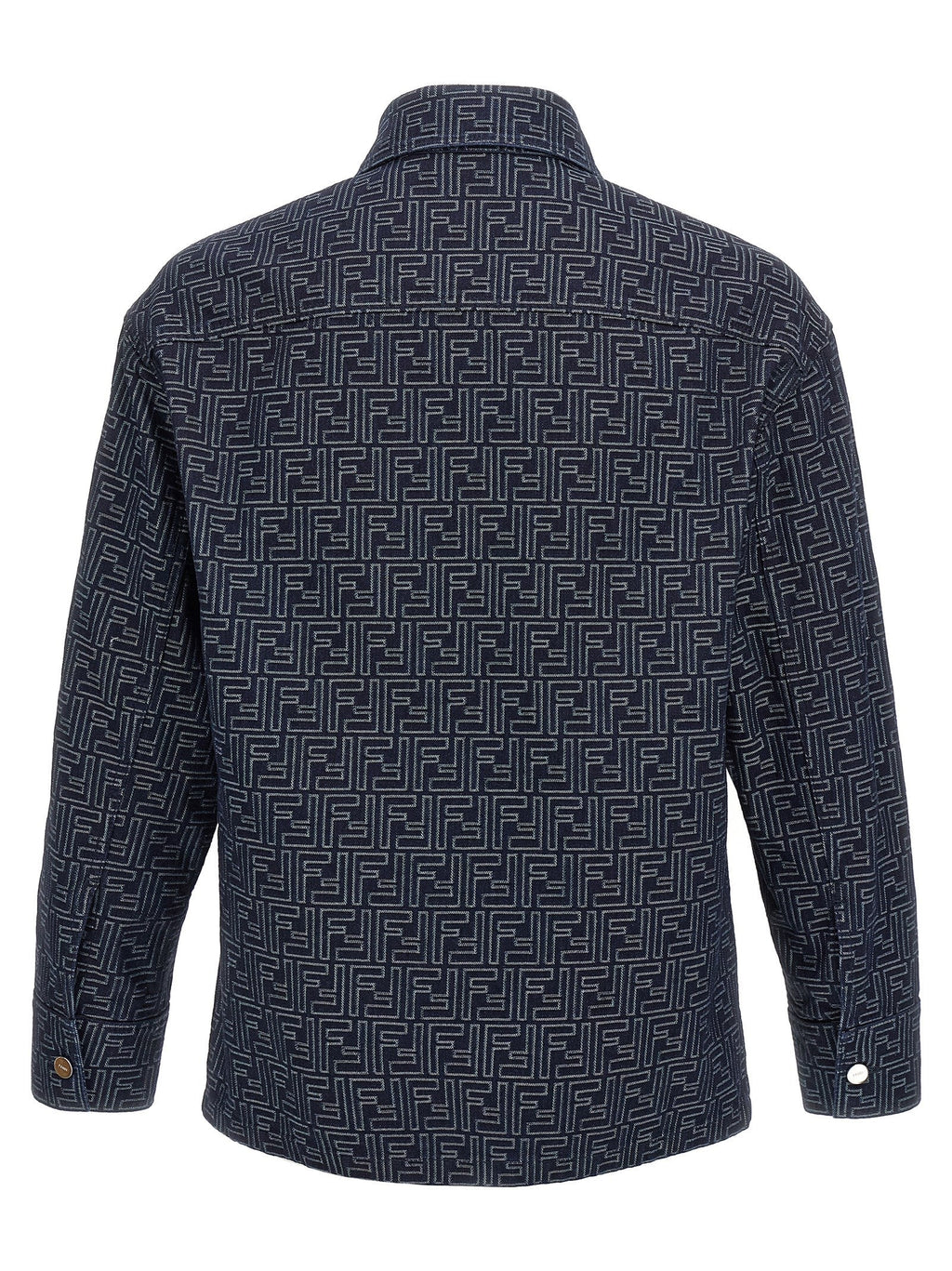 Fendi Blue Cotton Denim Jacket Fendi