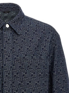 Fendi Blue Cotton Denim Jacket Fendi