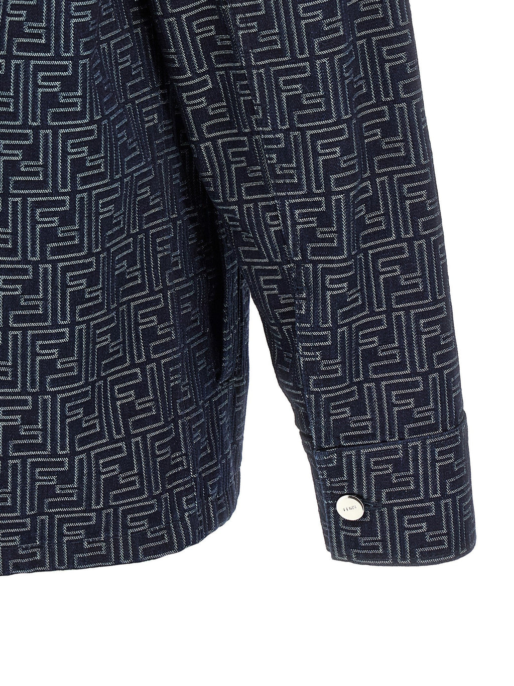 Fendi Blue Cotton Denim Jacket Fendi