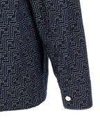 Fendi Blue Cotton Denim Jacket Fendi