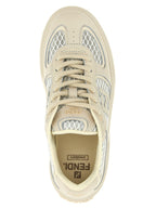 Fendi Beige Calfskin Platform Sneakers Fendi