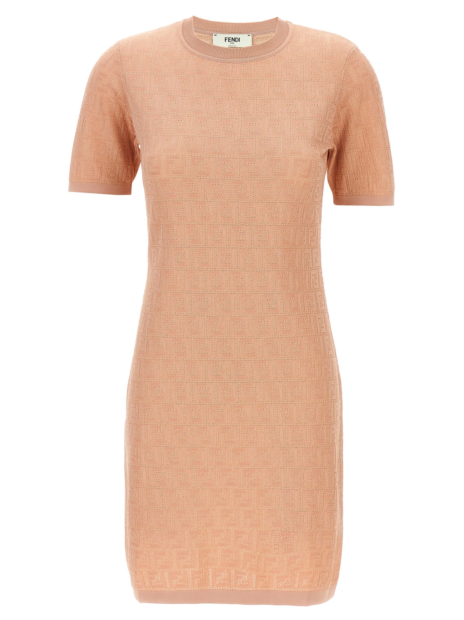 Fendi Multicolor Cotton Short Dress Fendi