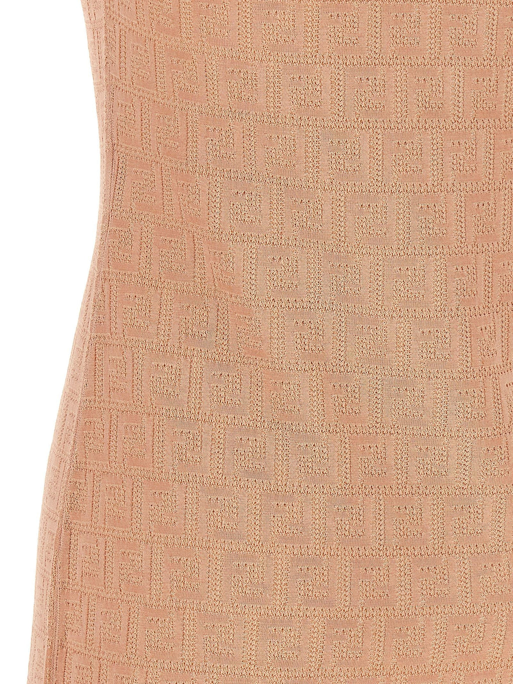 Fendi Multicolor Cotton Short Dress Fendi