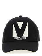 Valentino Garavani Black Cotton Cap (Baseball Hat) Valentino Garavani