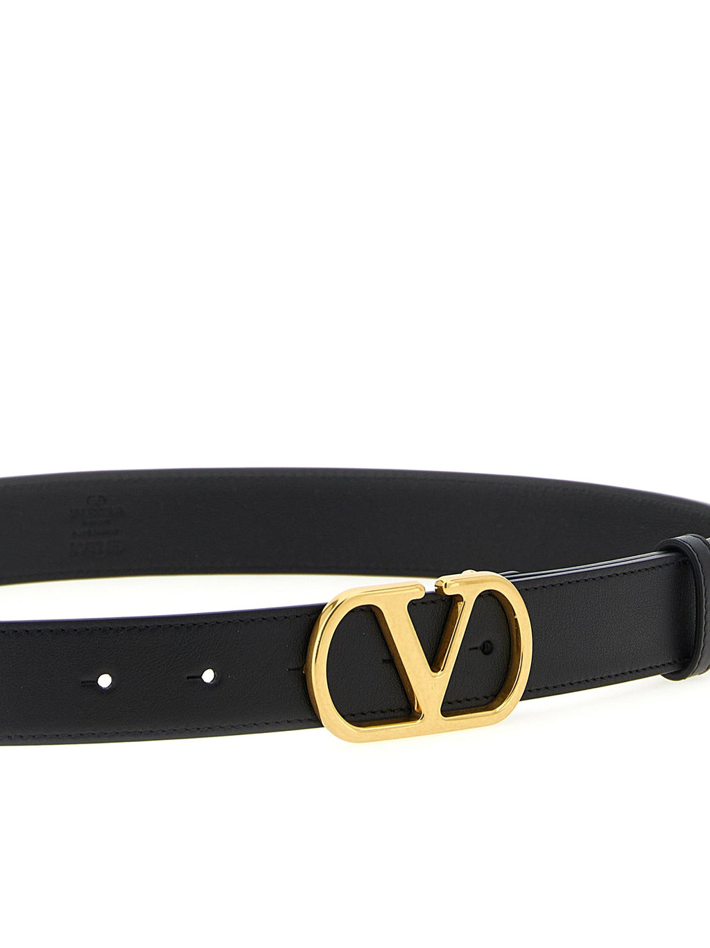 Valentino Garavani Black Calfskin Regular Belt Valentino Garavani